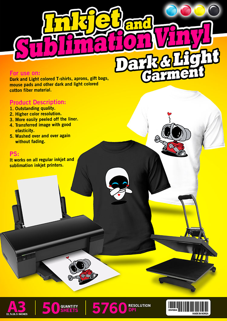 How to Print Sublimation Vinyl on Dark Cotton T-shirt
