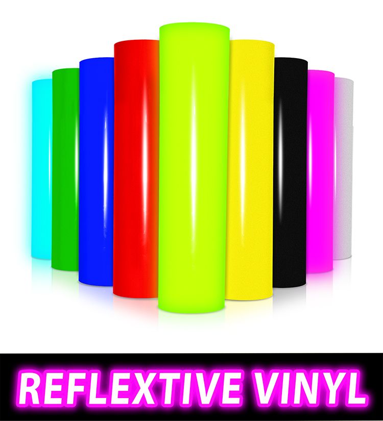Reflective Sticker Vinyl Yellow 620 wide - Heat Flex Online