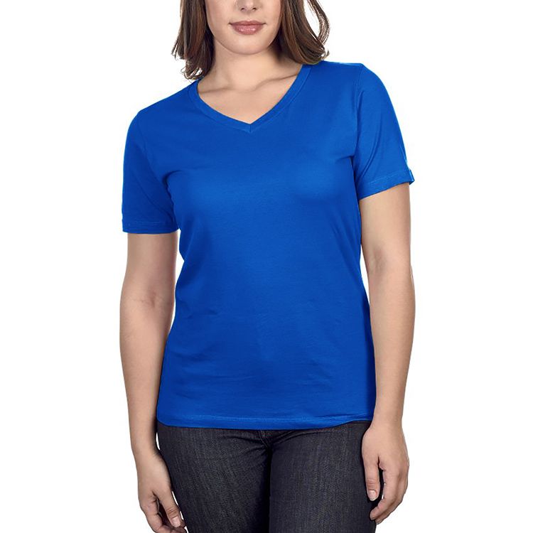Buy Blue V Neck T-shirt for Women, ONLY